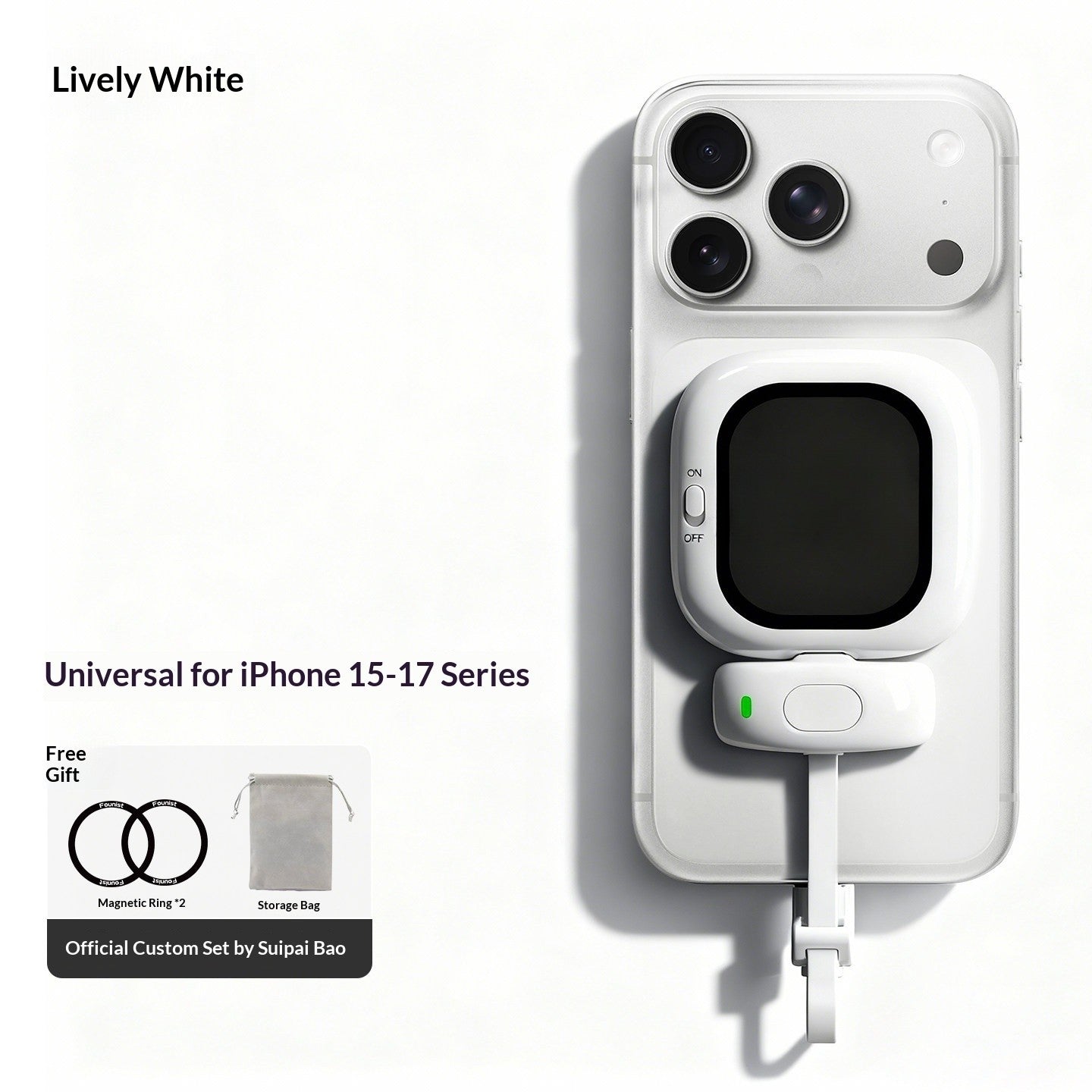 Wireless Selfie Display Magnetic Rear-Mounted Casting Device For Photography