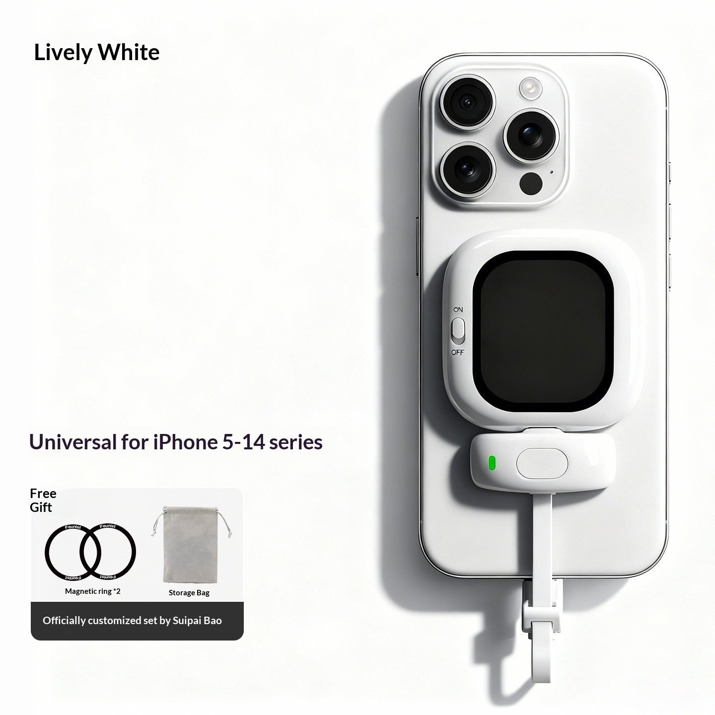 Wireless Selfie Display Magnetic Rear-Mounted Casting Device For Photography