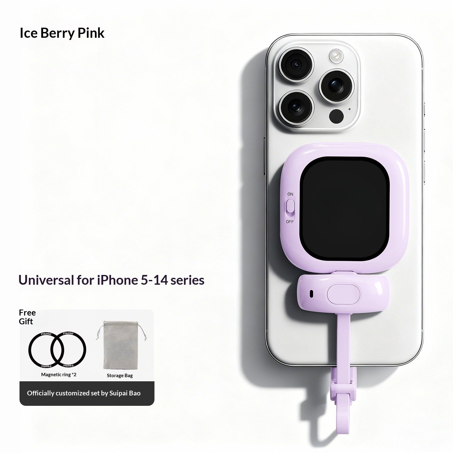 Wireless Selfie Display Magnetic Rear-Mounted Casting Device For Photography